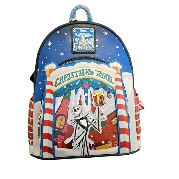 Disney Loungefly Mini Backpack Tim Burton's Nightmare Before Christmas NEW - Picture 5 of 5